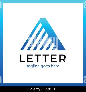 Letter A Line Arrow Up Logotype Stock Vector