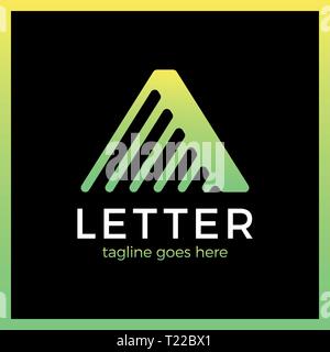 Letter A Line Arrow Up Logotype Stock Vector