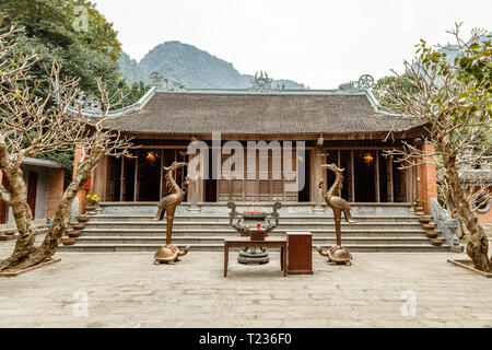 Pagoda at Bai Dinh Temple, complex of Buddhist temples on Bai Dinh Mountain in Gia Vien District, Ninh Binh Province, Vietnam. Stock Photo