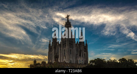 Temple of the Sacred Heart of Jesus, Barcelona, Spain. Stock Photo