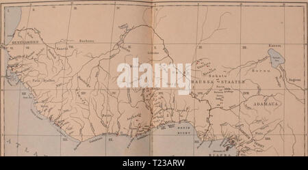 Archive image from page 60 of Die Vögel Afrikas (1900) Die Vögel Afrikas  dievgelafrikas00reic Year: 1900  iY T Karte A Nordwest-Afrika. Che -H &gt;.  GUI B I AF RA B TT C HT G 0 L F 'S 0 N a'**'''' N E A n», Ot* Vtgll M&gt;lta( Stock Photo