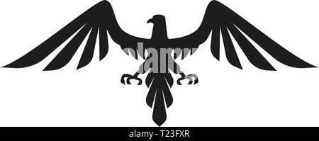 Vector eagle black icon. Stock Vector