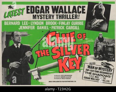 Clue of the Silver Key (1961) An Edgar Wallace Mystery Thriller.  Publicity information,   Film poster,      Date: 1961 Stock Photo