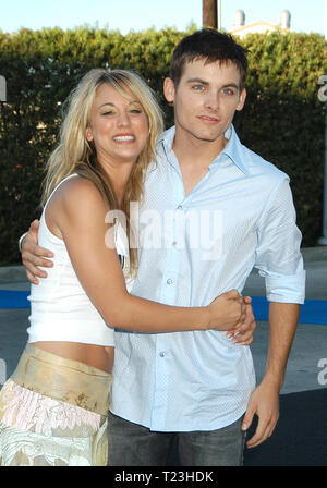 Kaley Cuoco, Kevin Zegers at the 2003 Teen Choice Awards, held on August 2, 2003, at the Gibson Amphitheatre, Universal City, California. Photo Credit: Sthanlee B. Mirador / PictureLux Stock Photo