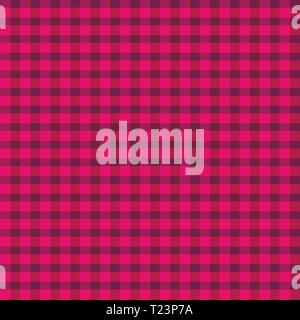 vector purple red plaid pattern, checkered fabric print Stock Vector
