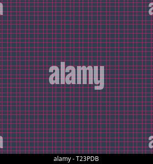vector pink blue plaid pattern, checkered fabric print Stock Vector