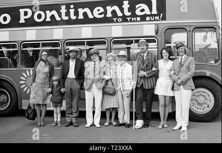 Holiday on the Buses (1973)  Reg Varney,  Bob Grant,  Stephen Lewis,  Michael Robbins,  Adam Rhodes,  Anna Karen,  Wilfrid Brambell,  Doris Hare,  Kate Williams,      Date: 1973 Stock Photo