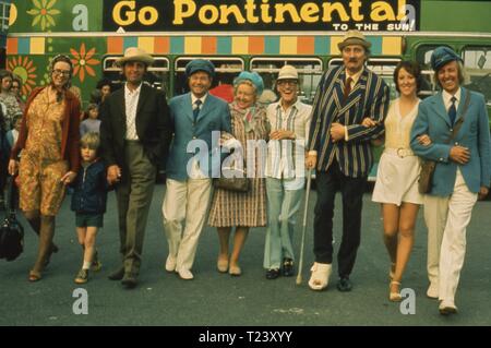 Holiday on the Buses (1973)  Reg Varney,  Bob Grant,  Stephen Lewis,  Michael Robbins,  Adam Rhodes,  Anna Karen,  Wilfrid Brambell,  Doris Hare,  Kate Williams,      Date: 1973 Stock Photo