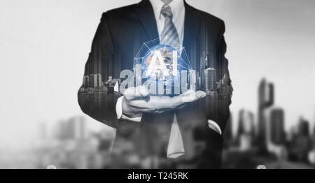 Artificial Intelligence technology. Element of this image are furnished by NASA Stock Photo