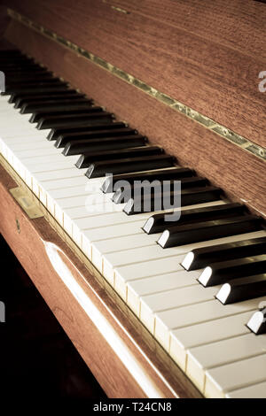 Piano keyboard,vintage color style. Stock Photo