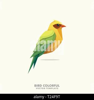 Bird Colorful illustration vector Design template. Suitable for Creative Industry, Multimedia, entertainment, Educations, Shop, and any related busine Stock Vector