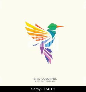 Humming bird illustration Concept vector Design template. Suitable for Creative Industry, Multimedia, entertainment, Educations, Shop, and any related Stock Vector