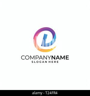 Letter D Concept illustration vector Design template. Suitable for Creative Industry, Multimedia, entertainment, Educations, Shop, and any related bus Stock Vector
