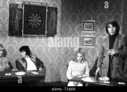 Man About the House (1974)  Richard O'Sullivan,  Sally Thomsett,  Doug Fisher,      Date: 1974 Stock Photo