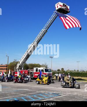 The South Carolina Military Department observed National Vietnam Veterans Day with a motorcycle ride led by U.S. Army Maj. Gen. Van McCarty, the adjutant general for South Carolina, from the South Carolina Military Museum to the South Carolina State House in Columbia, South Carolina March 29, 2019, to join South Carolina Gov. Henry McMaster for a special ceremony honoring Vietnam veterans. (U.S. Army National Guard photo by Capt. Jessica Donnelly, South Carolina National Guard) Stock Photo