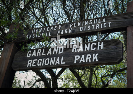 Garland Ranch Regional Park sign in California Stock Photo