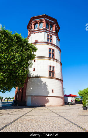 Schlossturm castle tower in aldstadt old town of Dusseldorf city in Germany Stock Photo