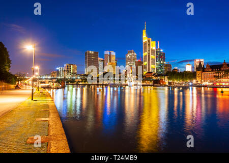 Skyline of Frankfurt am Main city in Germany Stock Photo