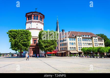 Schlossturm castle tower in aldstadt old town of Dusseldorf city in Germany Stock Photo