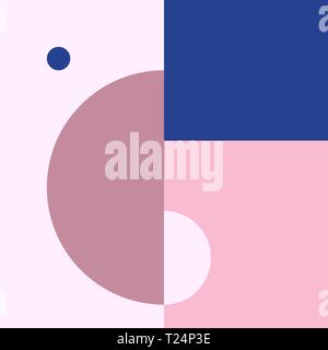 Vector Geometric Background in Material Design style. Universal Simple Minimalistic Colorful Pattern based on Grid and keyline shapes. Artwork for Bus Stock Vector