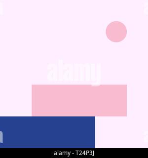 Vector Geometric Background in Material Design style. Universal Simple Minimalistic Colorful Pattern based on Grid and keyline shapes. Artwork for Bus Stock Vector
