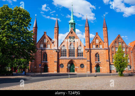 Hospital of the Holy Spirit is one of the oldest social institutions of Lubeck city in Germany Stock Photo
