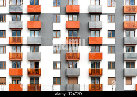 Full frame background of a new, modern and clean stone wall or building ...
