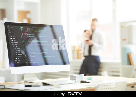 Data on computer screen Stock Photo