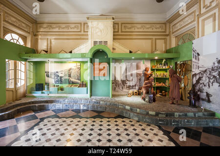 HO CHI MINH, VIETNAM - MARCH 07, 2018: Ho Chi Minh City Museum or Bao Tang Thanh Pho interior, historical site and museum Stock Photo