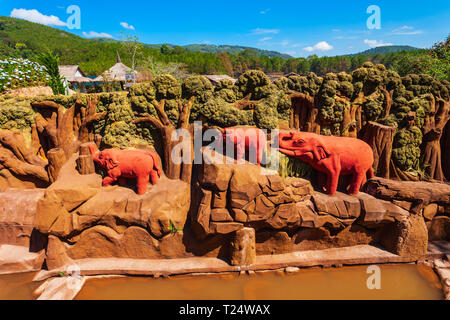 DALAT, VIETNAM - MARCH 12, 2018: Tunnel Clay Park in Dalat city in Vietnam Stock Photo