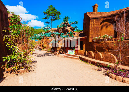 DALAT, VIETNAM - MARCH 12, 2018: Tunnel Clay Park in Dalat city in Vietnam Stock Photo