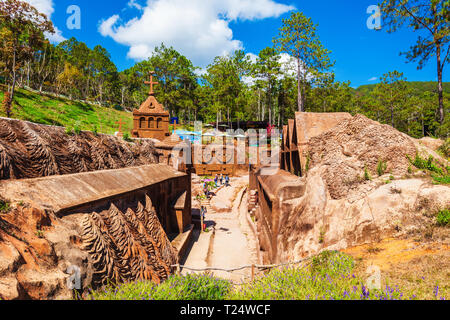 DALAT, VIETNAM - MARCH 12, 2018: Tunnel Clay Park in Dalat city in Vietnam Stock Photo