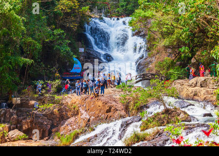 DALAT, VIETNAM - MARCH 12, 2018: Datanla Waterfall located near the Dalat city in Vietnam Stock Photo