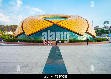 DALAT, VIETNAM - MARCH 12, 2018: Sunflower Building at Lam Vien Square in Dalat, Vietnam Stock Photo