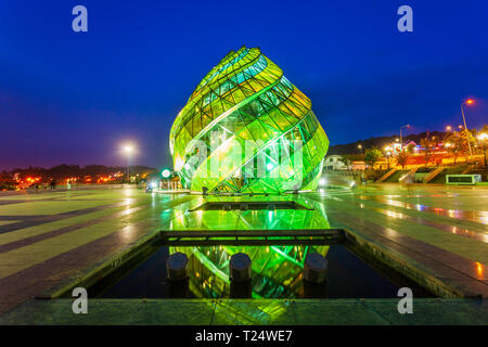 DALAT, VIETNAM - MARCH 12, 2018: Doha Cafe at Lam Vien Square in Dalat at sunset, Vietnam Stock Photo