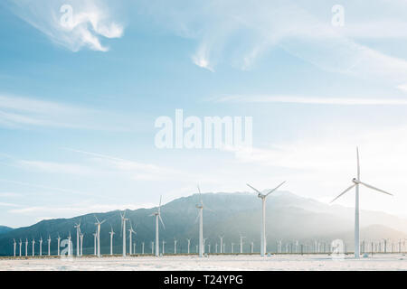 A wind farm in the San Gorgonio Mountain Pass in Palm Springs ...