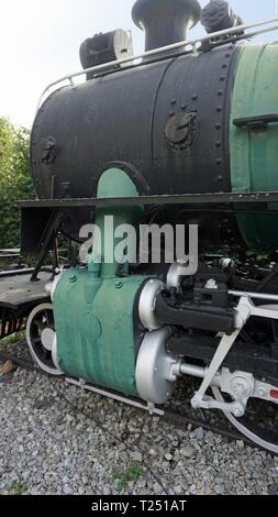 colorful old train in hua hin in thailand Stock Photo