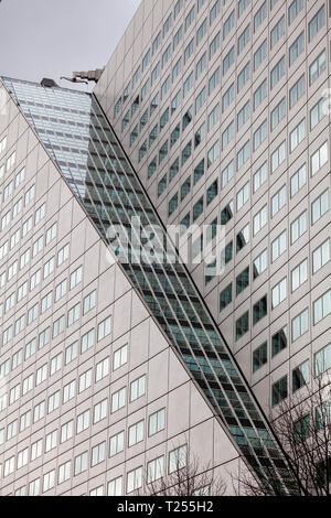 Geometrical shapes and reflections on a modern building, Rotterda,Netherlands Stock Photo