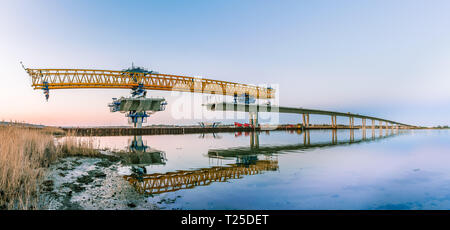 Construction site of a highway bridge in the Sauerland area, Nuttlar ...