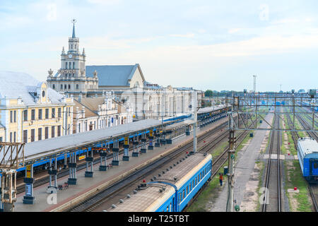 Brest, Belarus - July 30, 2018: Platforms Of Brest Railway Station, Brest Central, Brest-Tsentralny Railway Station Stock Photo