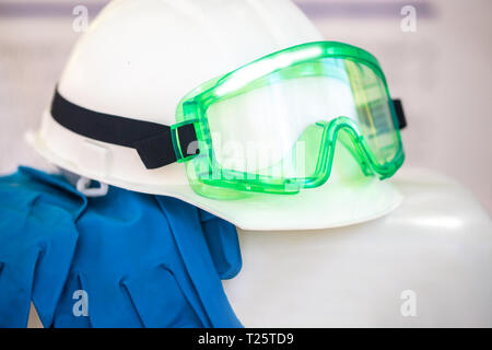 Standard construction safety equipment Stock Photo