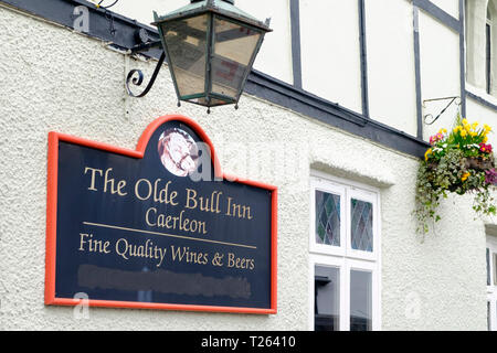 Caerleon, small town on the edge of the city of Newport, Gwent wales UK Stock Photo