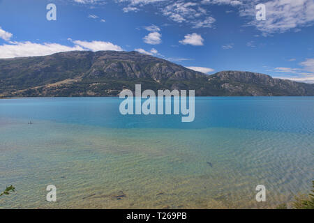 Beautiful Lago General Carrera, Rio Tranquilo, Aysen, Patagonia, Chile Stock Photo