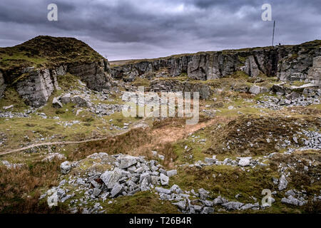 A view of Foggin Tor on Dartmoor, Devon, UK. Stock Photo