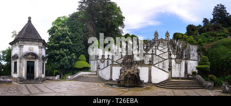 Stairway to the church of Bom Jesus do Monte in Braga, Portugal Stock Photo