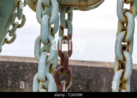 UK, Wales, Gwynedd, Caernarfon, Victoria Dock, old dockside crane. Photo taken on 4th of February 2019 Stock Photo