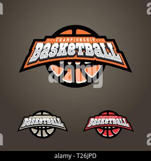 Basketball championship logo design. Graphic design for t-shirt and print  media. Vector and illustration Stock Vector Image & Art - Alamy