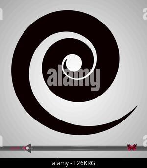 Hypnotic object spiral background. Vector illustration. Abstract rotation Stock Vector