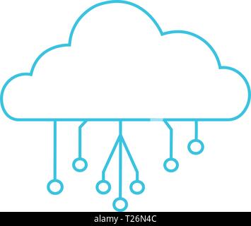 Clod computing icon Stock Vector