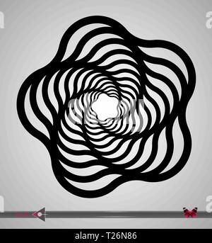 Vector, abstract rotation detail, pattern, symmetric, round pattern for design. Stock Vector